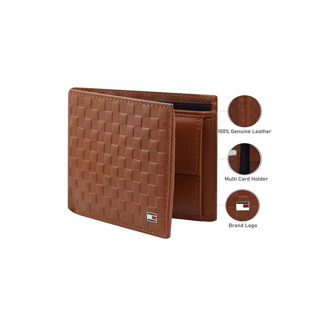 Tommy Hilfiger SLG Tan Castell Leather Global Coin Wallet