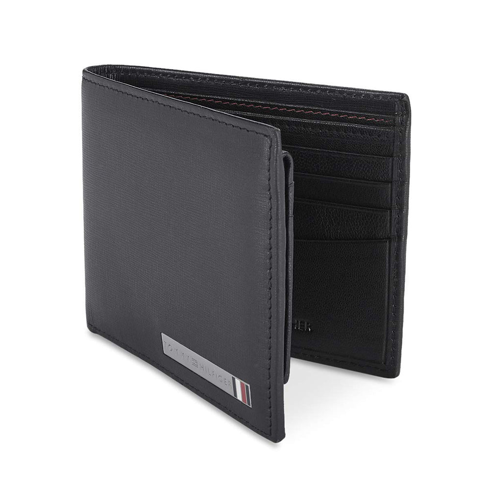 Tommy Helfiger SLG Black Congo Leather Passcase Wallet