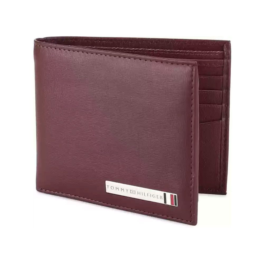 Tommy Helfiger SLG Burgundy Congo Leather Passcase Wallet