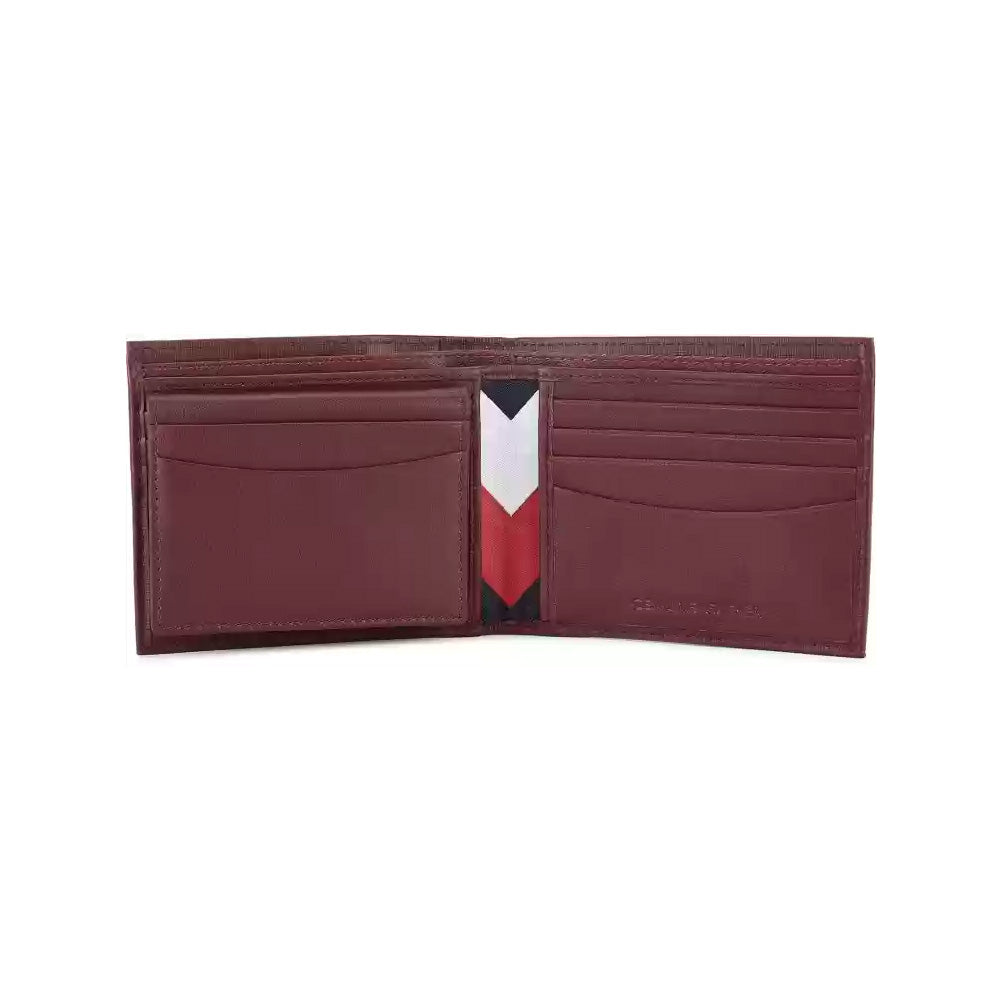 Tommy Helfiger SLG Burgundy Congo Leather Passcase Wallet