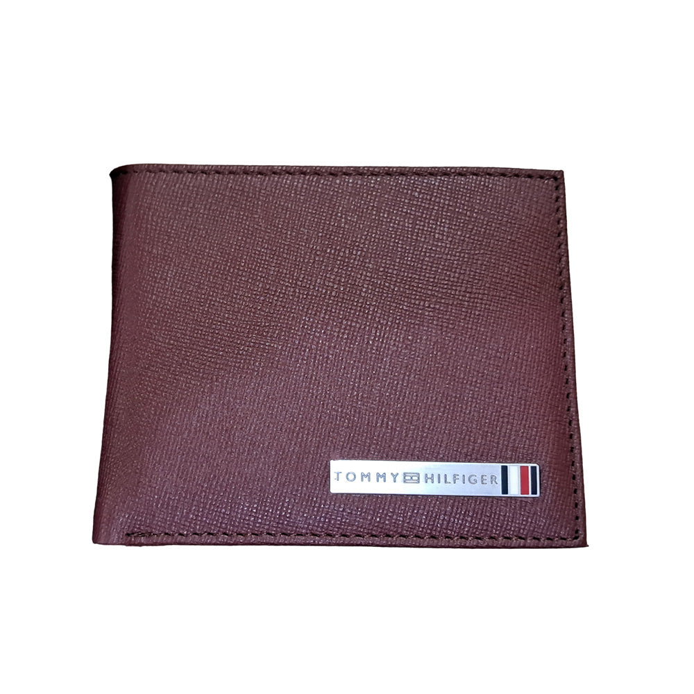 Tommy Helfiger SLG Burgundy Congo Leather Passcase Wallet