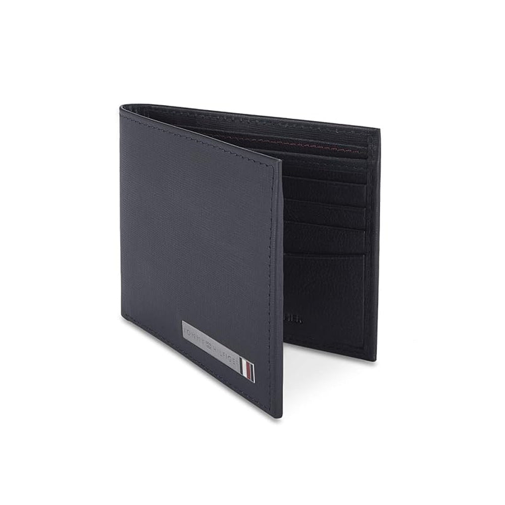 Tommy Helfiger SLG Navy Bi-Fold Congo Leather Wallet