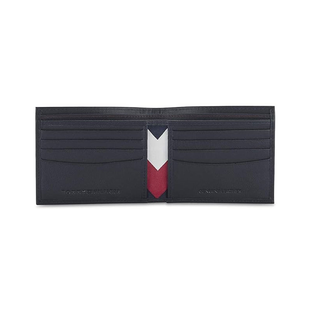 Tommy Helfiger SLG Navy Bi-Fold Congo Leather Wallet