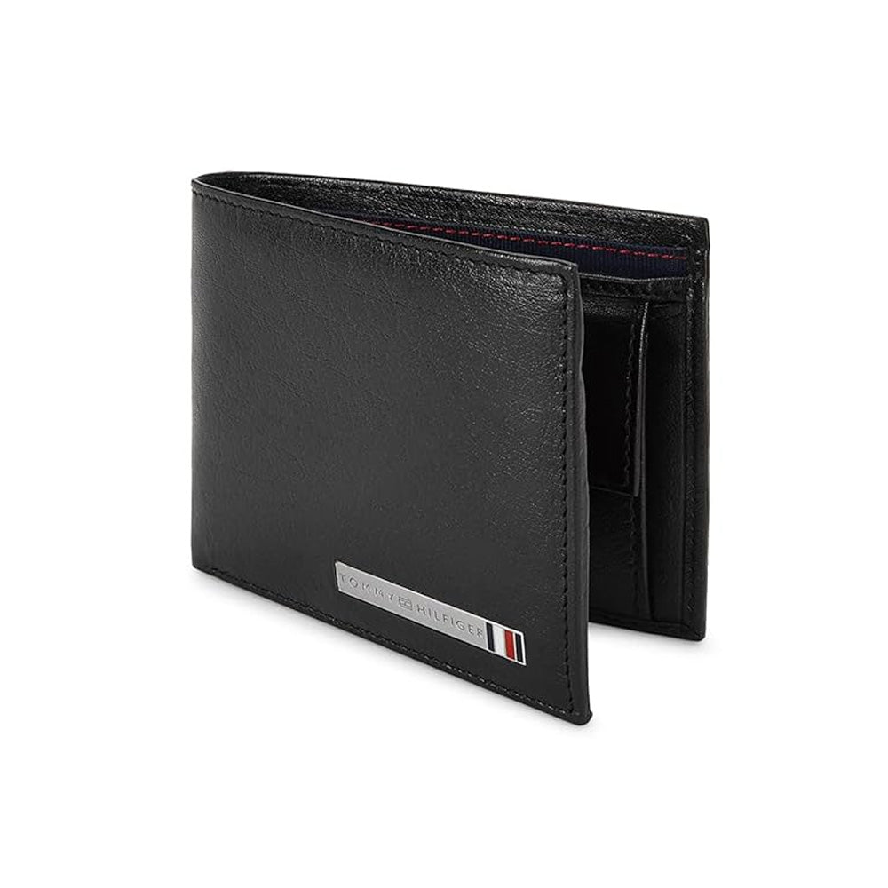 Tommy Helfiger SLG Black Titus Leather Global Coin Wallet for Men