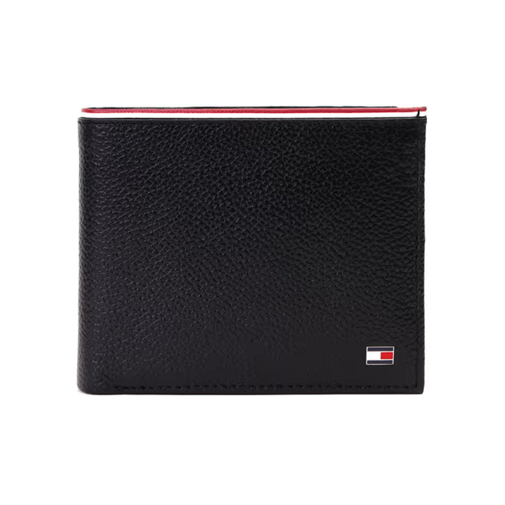 Tommy Helfiger SLG Konnor Black Leather Global Coin Wallet for Men