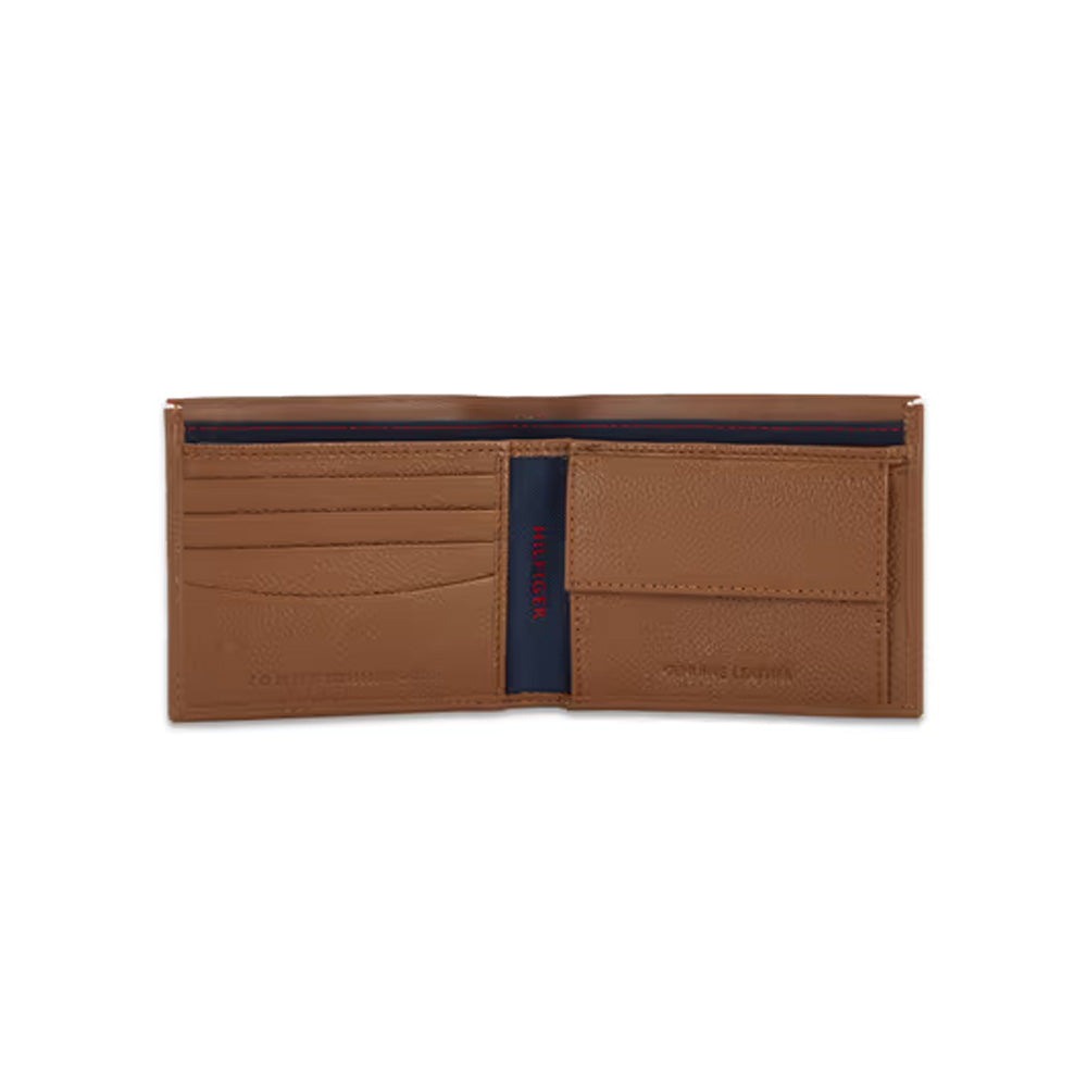 Tommy Helfiger SLG Konnor Tan Leather Global Coin Wallet for Men