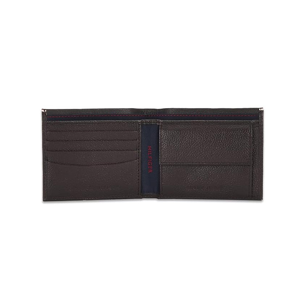 Tommy Helfiger SLG Konnor Brown Leather Global Coin Wallet for Men