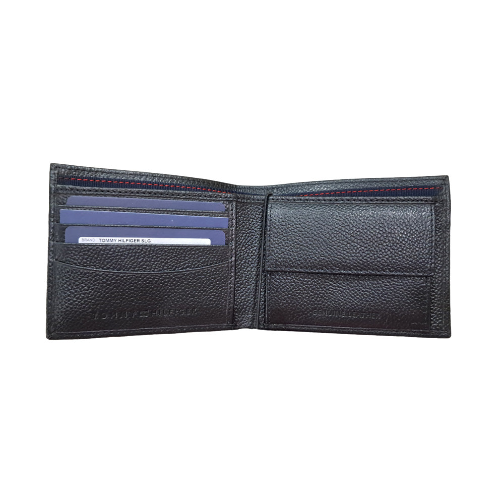 Tommy Helfiger SLG Black Chase Leather Global Coin Wallet