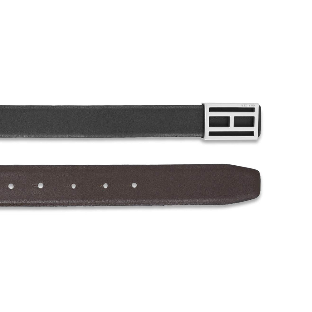 Tommy Hilfiger Black & Brown Prescott Reversible Leather Belt for Men