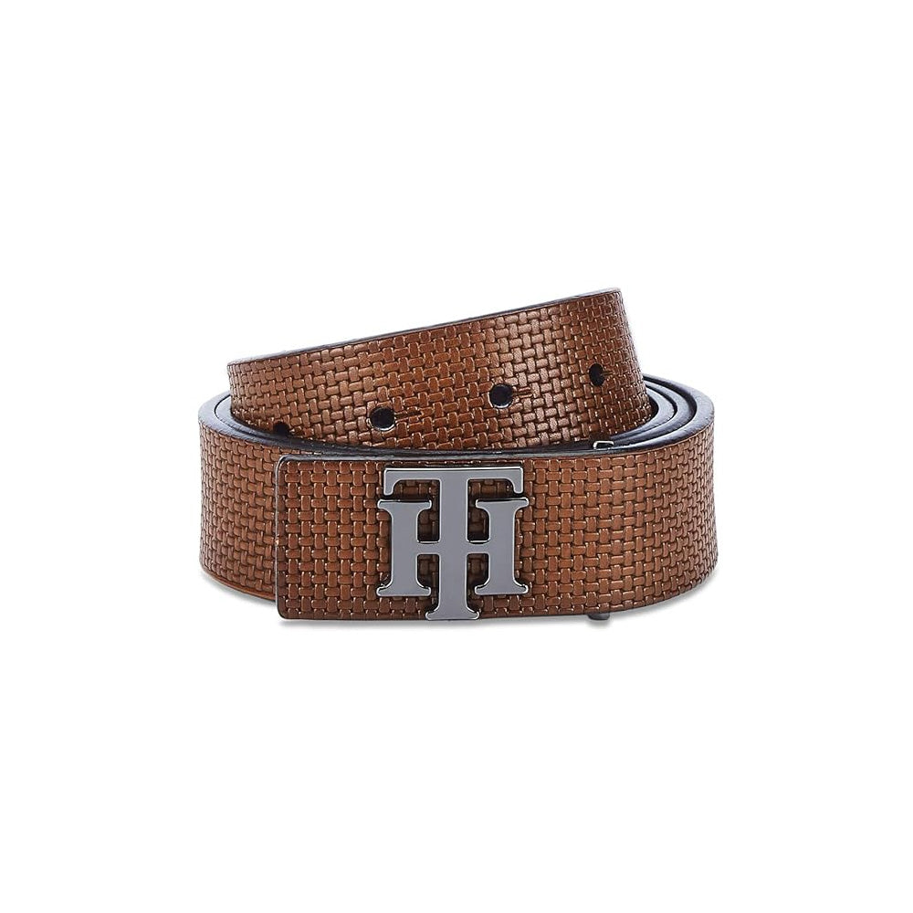 Tommy Hilfiger Johan Plus Tan Leather Non Reversible Large Belt For Men