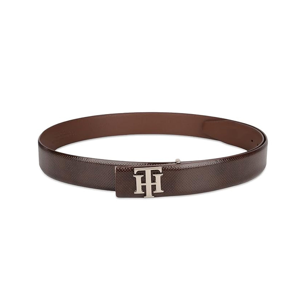 Tommy Hilfiger Yangy Pro Brown Leather Non Reversible XL Belt For Men