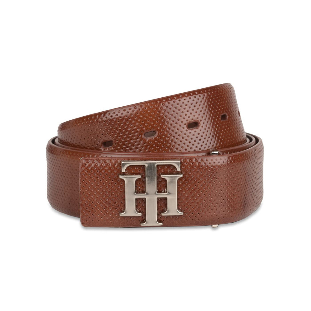 Tommy Hilfiger Yangy Pro Tan Leather Non Reversible Large Belt For Men