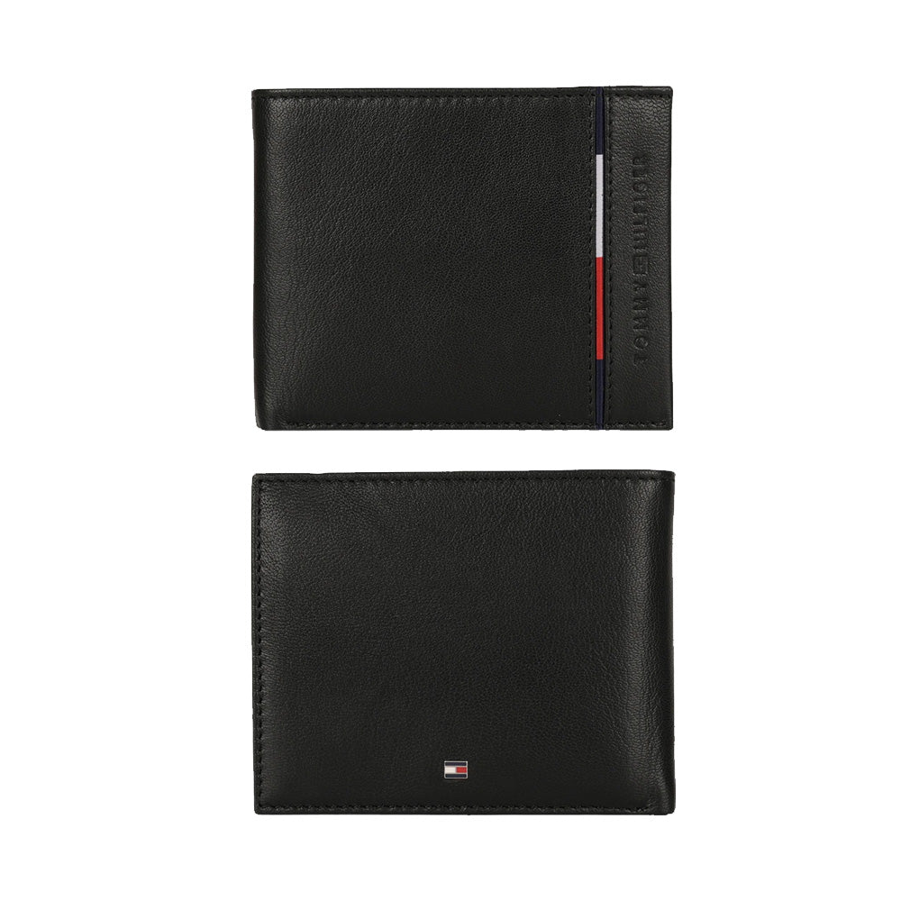 Tommy Hilfiger Black Cimarron Belt & Wallet Gift Set