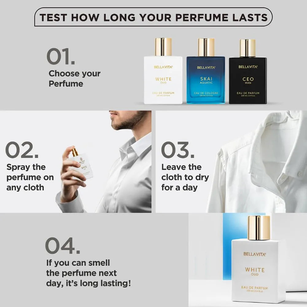 Bellavita WHITE Oud Unisex Perfume - 100ml