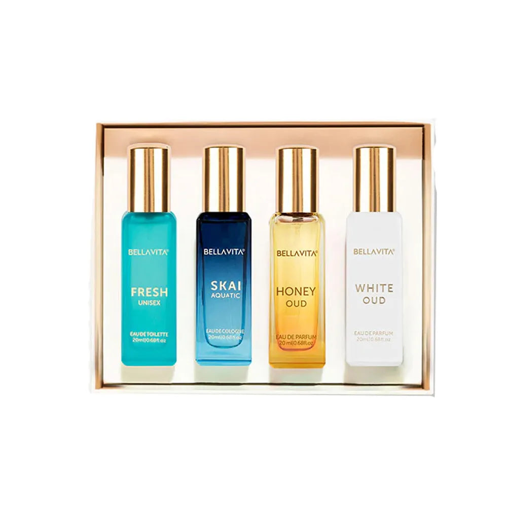 Bellavita Luxury Unisex Perfume Gift Set - 4 x 20ml