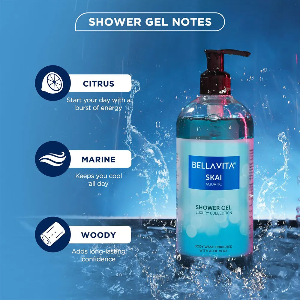 Bellavita SKAI Unisex Aquatic Shower Gel - 500ml