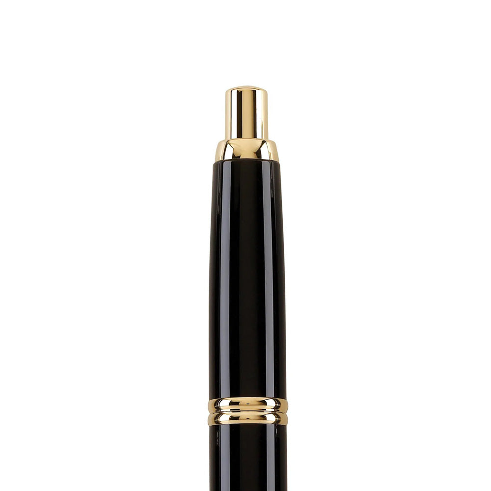 Pilot Capless Black GT Fountain Pen - 18Kt Gold Fine Nib