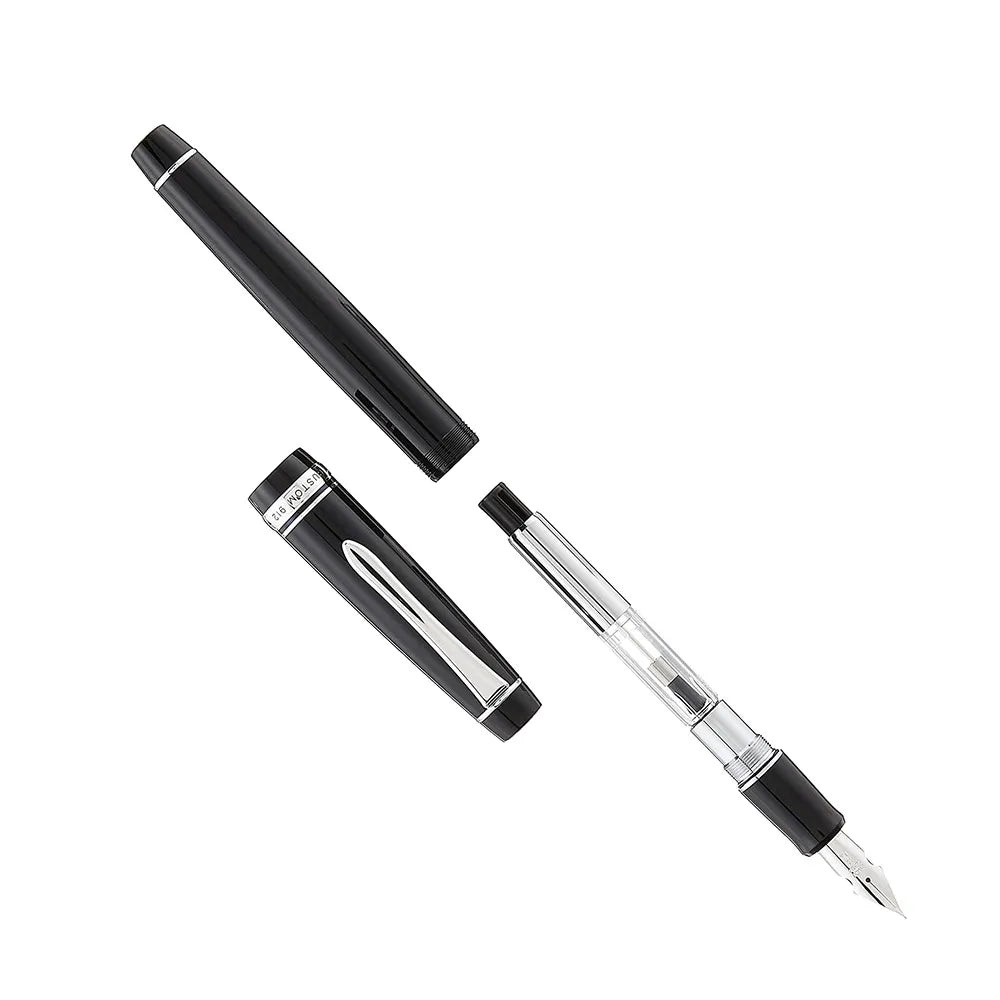 Pilot Custom Heritage 912 Black Fountain Pen – 14Kt Rhodium-Plated FA Falcon Nib