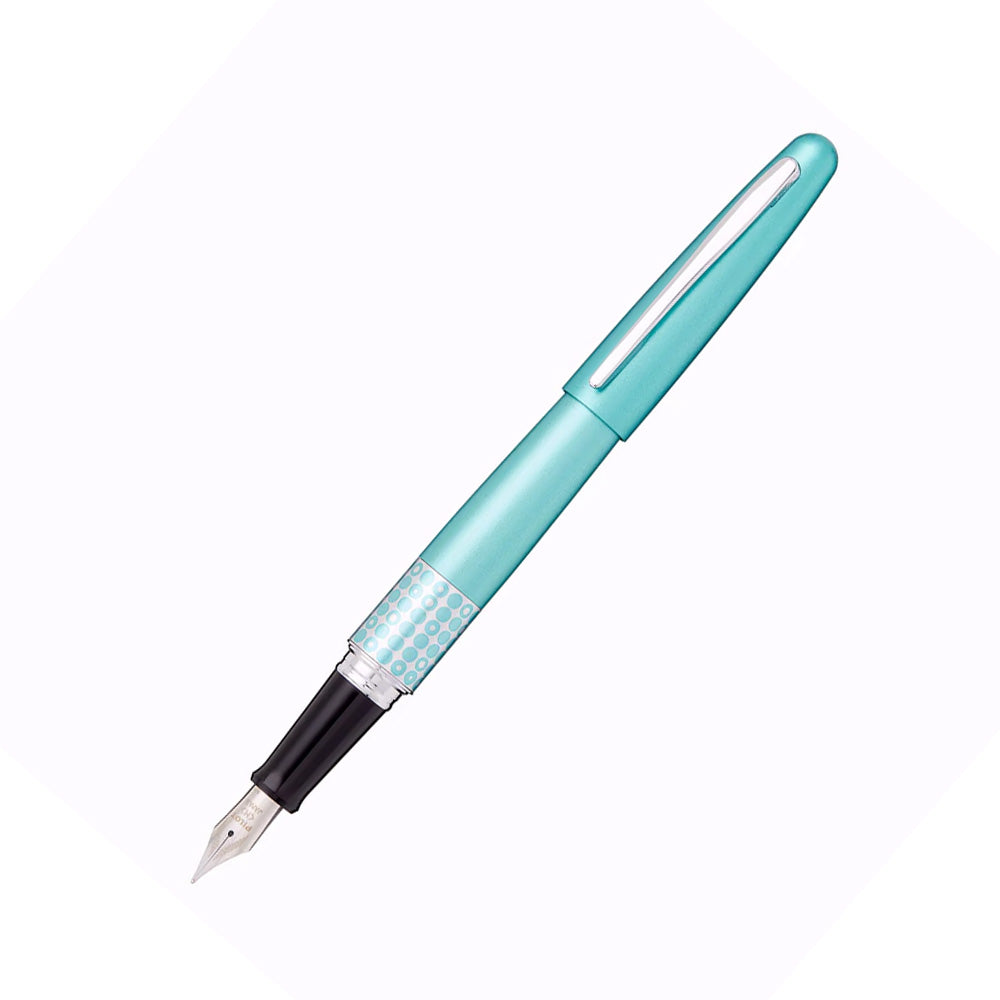 Pilot MR 3 Retro Pop Collection Metallic Light Blue Fountain Pen – Calligraphy Medium Nib
