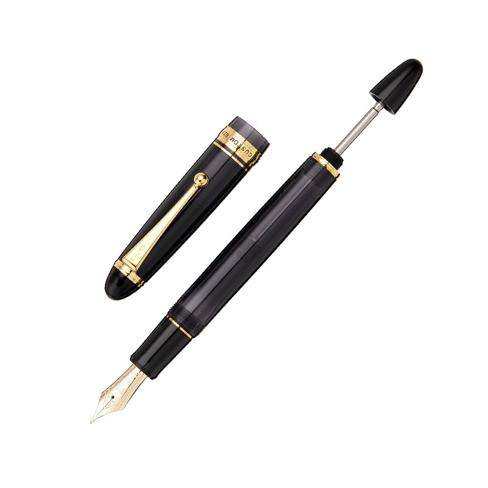 Pilot 万年筆　Custom 823 F transparent black Pilot Custom 823 Transparent Black Fountain Pen with Ink Bottle - 14Kt