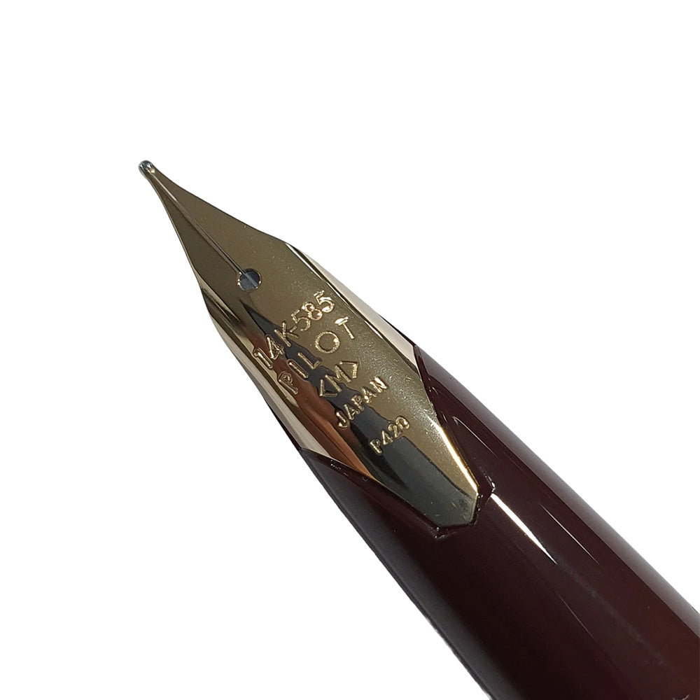 Pilot Elite 95s Deep Red Resin with GT Fountain Pen - 14Kt Gold Medium