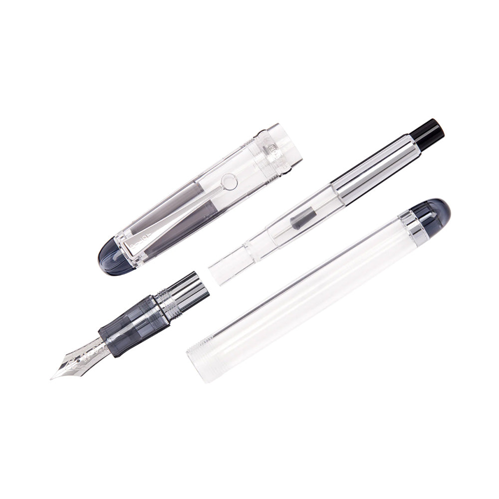 Pilot Custom 74 Clear (Transparent) CT Fountain Pen - 14Kt Gold-Rhodium-Plated Medium Nib