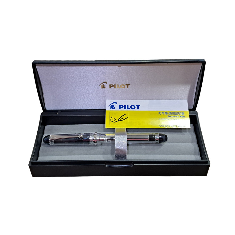Pilot Custom 74 Clear (Transparent) CT Fountain Pen - 14Kt Gold-Rhodium-Plated Extra Fine Nib