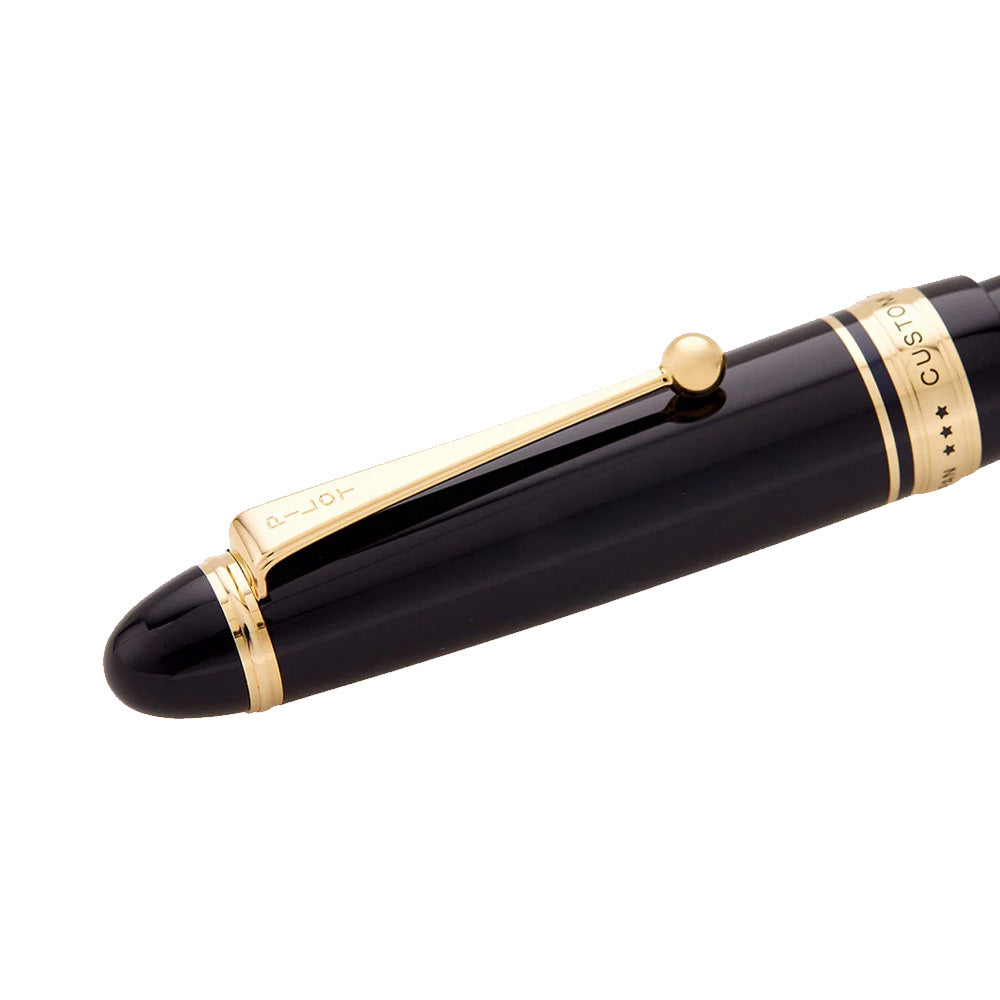 Pilot Custom 743 Black GT Fountain Pen – 14Kt Gold Broad Nib