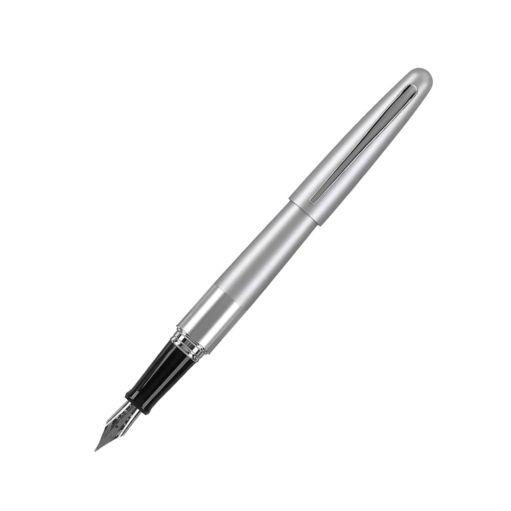 Pilot MR1 Metal Series Silver Fountain Pen – Fine Nib