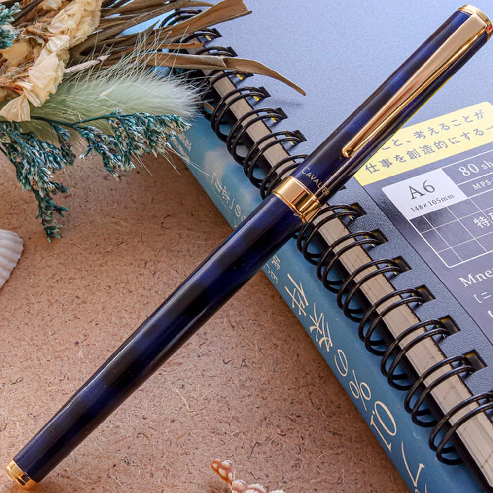 Pilot Cavalier Black & Blue GT Fountain Pen - Medium Nib