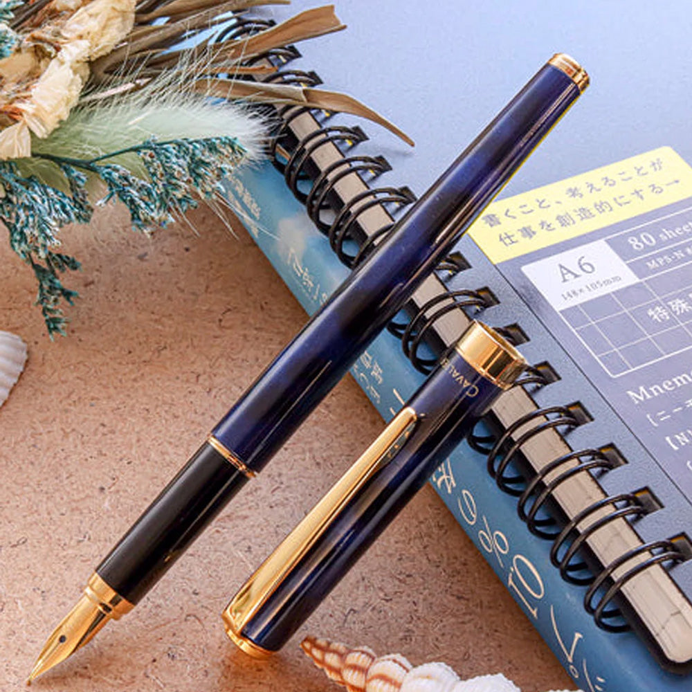 Pilot Cavalier Black & Blue GT Fountain Pen - Fine Nib