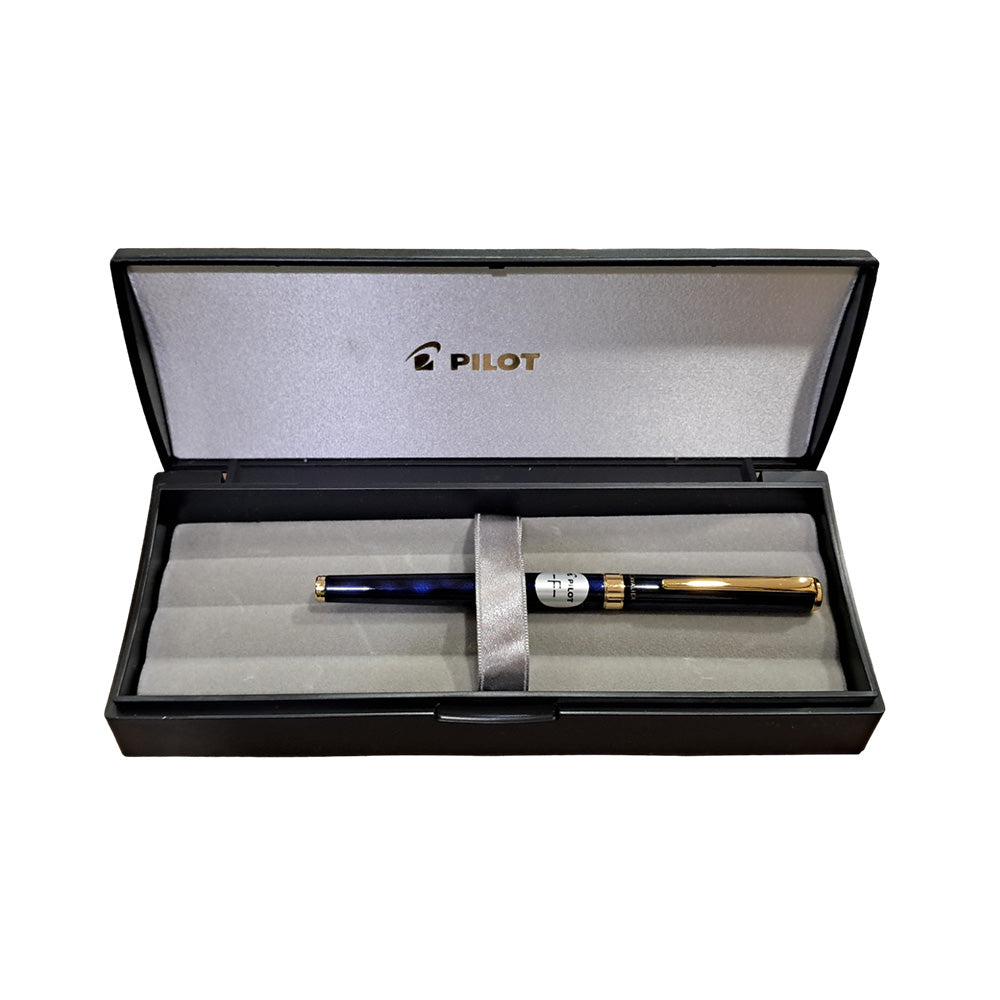 Pilot Cavalier Black & Blue GT Fountain Pen - Fine Nib