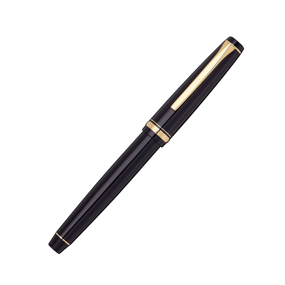 Pilot Falcon Black Resin with Gold Trim Fountain Pen - 14Kt Gold Soft Extra Fine Nib