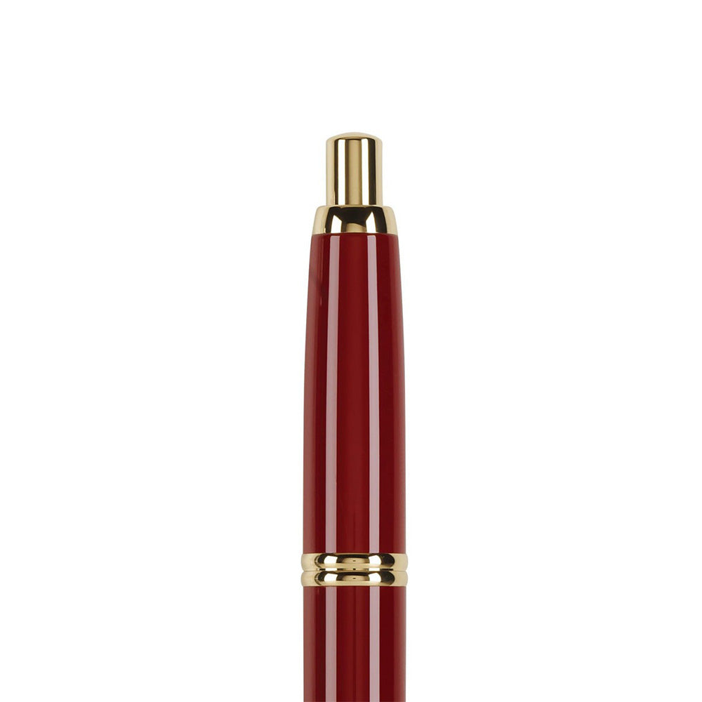 Pilot Capless Red with Gold Accent Fountain Pen - 18Kt Gold Broad Nib