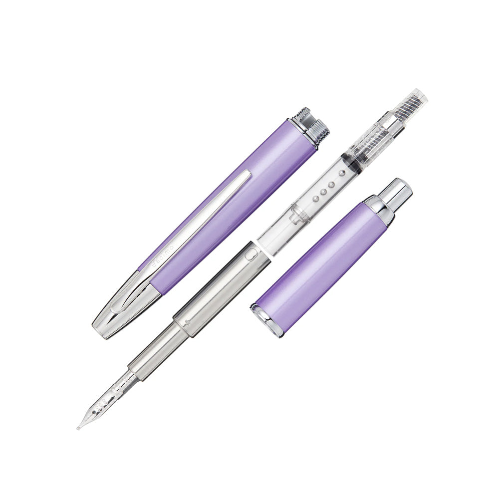 Pilot Capless Decimo Violet CT Fountain Pen - 18Kt Gold Medium Nib