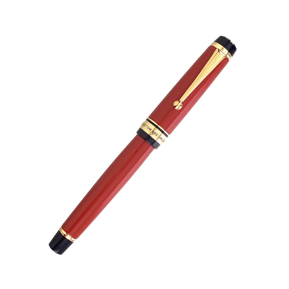 Pilot Custom 845 Vermilion Red GT Fountain Pen - 18Kt Gold Broad Nib