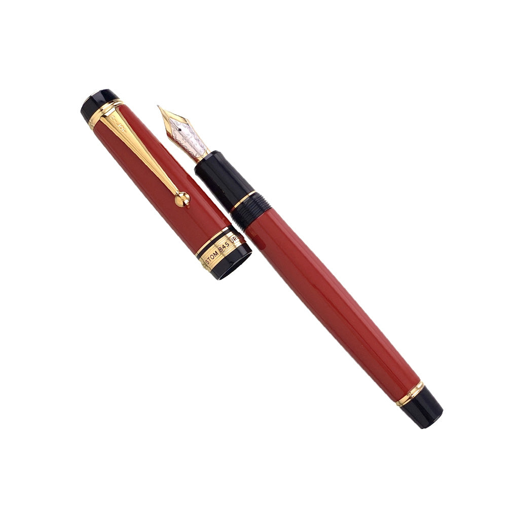Pilot Custom 845 Vermilion Red GT Fountain Pen - 18Kt Gold Broad Nib
