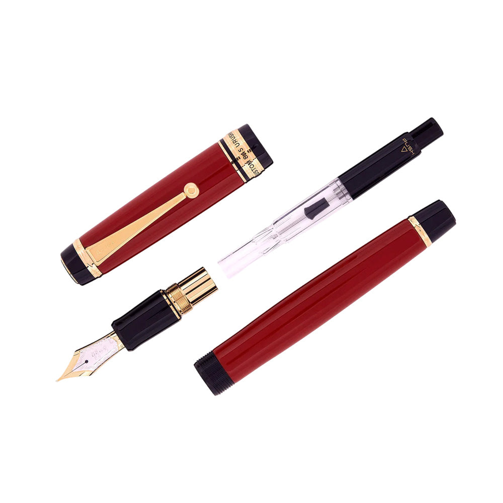 Pilot Custom 845 Vermilion Red GT Fountain Pen - 18Kt Gold Medium Nib