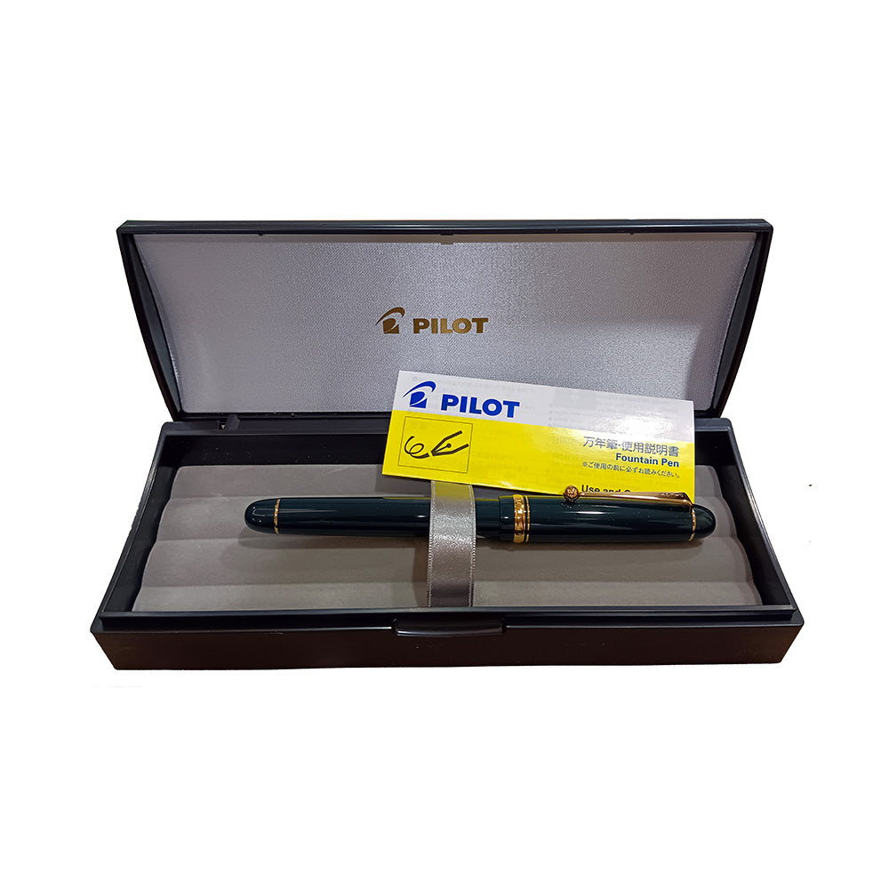 Pilot Custom 74 Dark Green GT Fountain Pen – 14Kt Gold Extra Fine Nib
