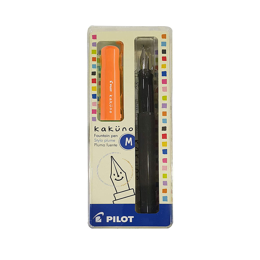 Pilot Kakuno Orange Fountain Pen – Medium Nib