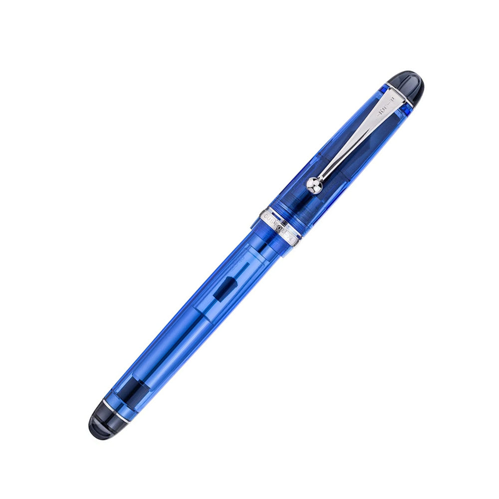 Pilot Custom 74 Tinted Blue CT Fountain Pen - 14Kt Gold Rhodium-Plated Broad Nib