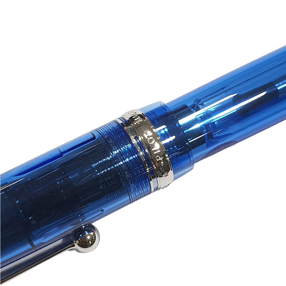 Pilot Custom 74 Tinted Blue CT Fountain Pen - 14Kt Gold Rhodium-Plated Fine Nib
