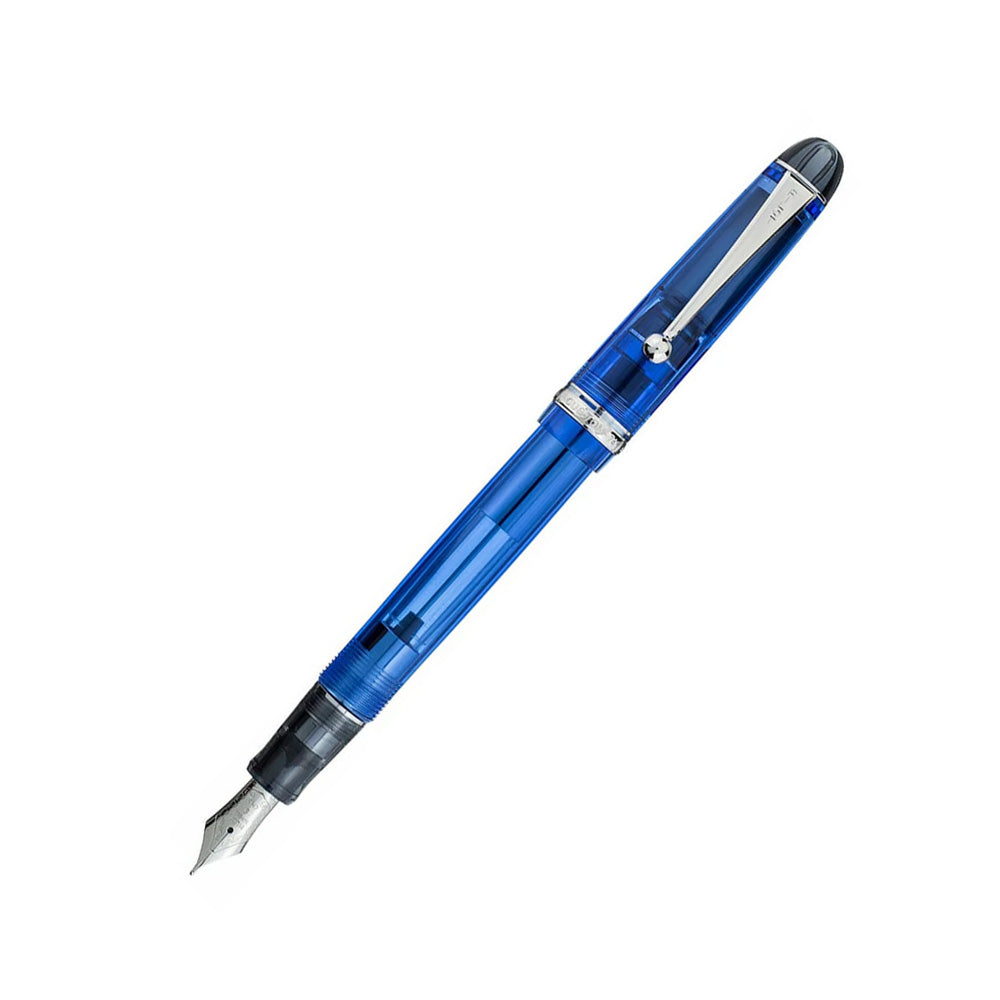 Pilot Custom 74 Tinted Blue CT Fountain Pen - 14Kt Gold Rhodium-Plated Extra Fine Nib