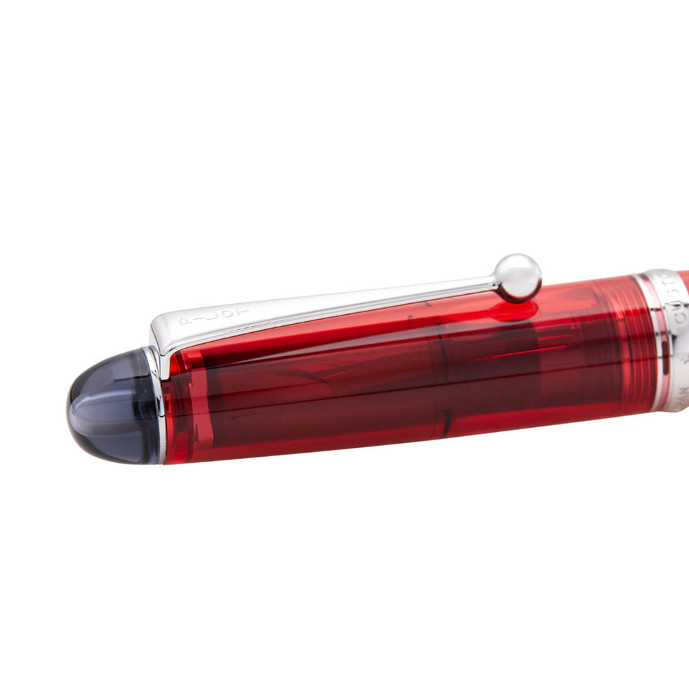 Pilot Custom 74 Tinted Red CT Fountain Pen - 14Kt Gold Rhodium-Plated Medium Nib