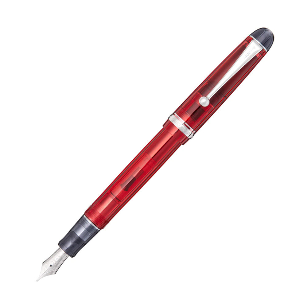 Pilot Custom 74 Tinted Red CT Fountain Pen - 14Kt Gold Rhodium-Plated Fine Nib