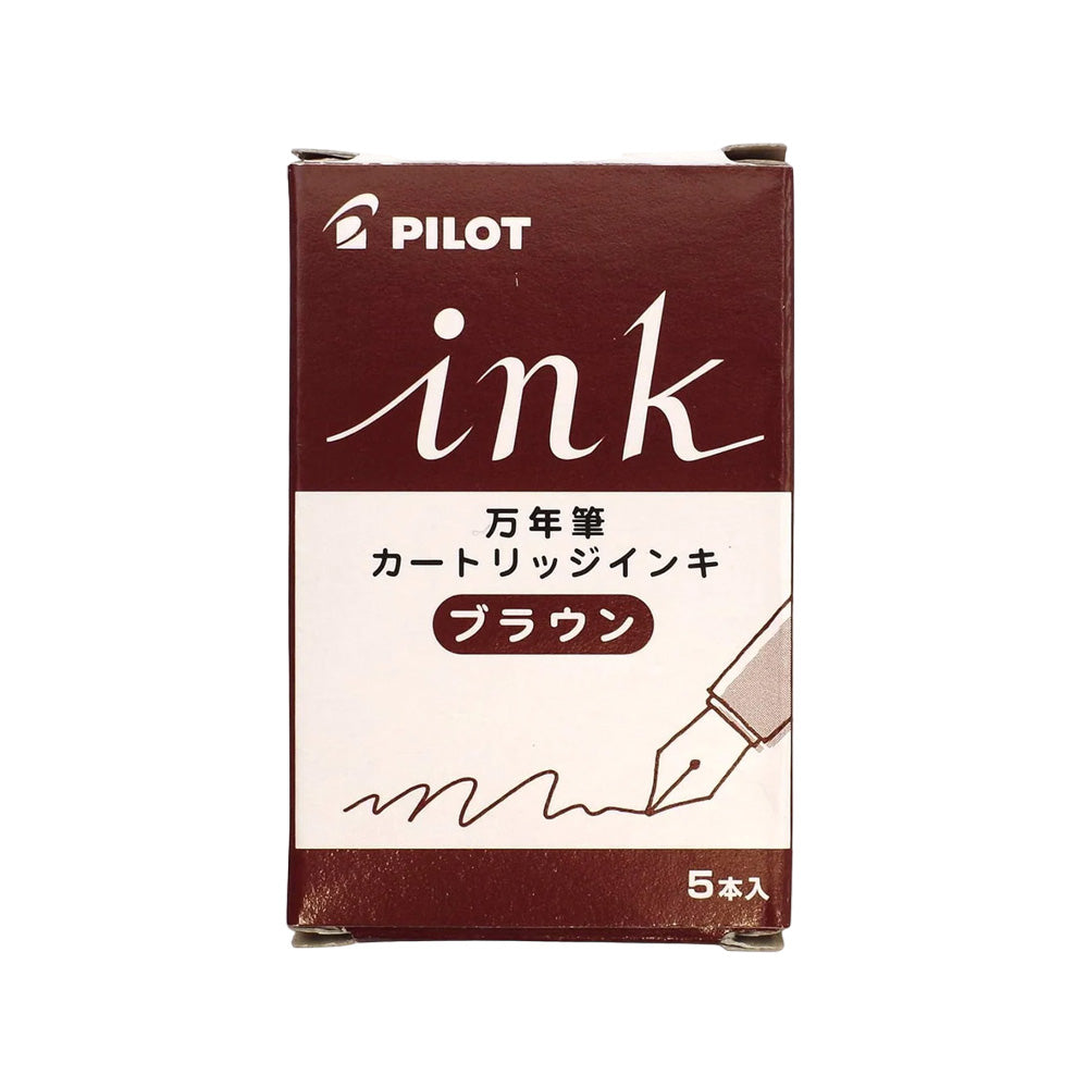Pilot Brown Ink Cartridge 5/Pack