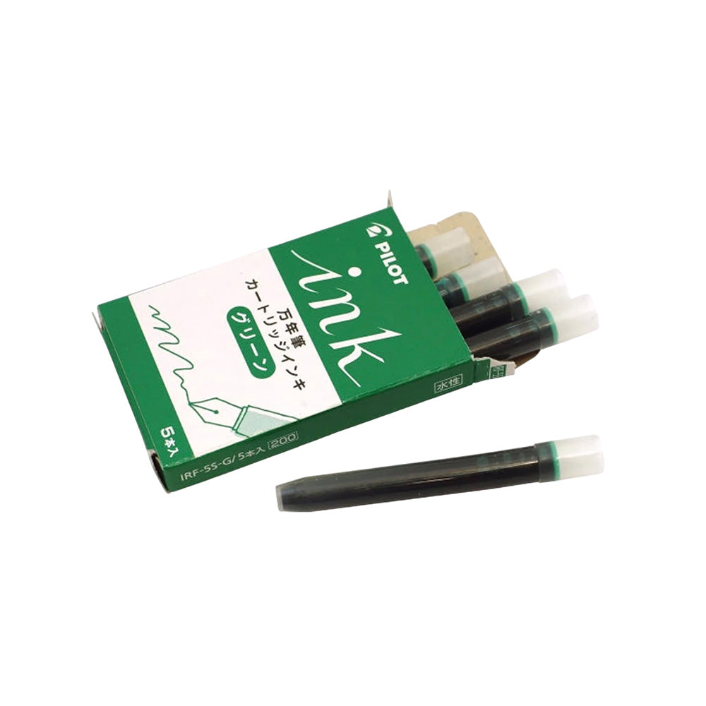 Pilot Green Ink Cartridge 5/Pack
