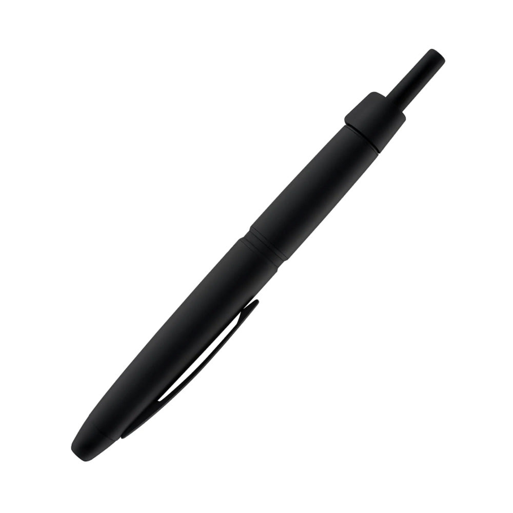 Pilot Capless LS Black Matte with Black Matte Rhodium Trim Fountain Pen – 18Kt Gold Rhodium-Plated Medium Nib