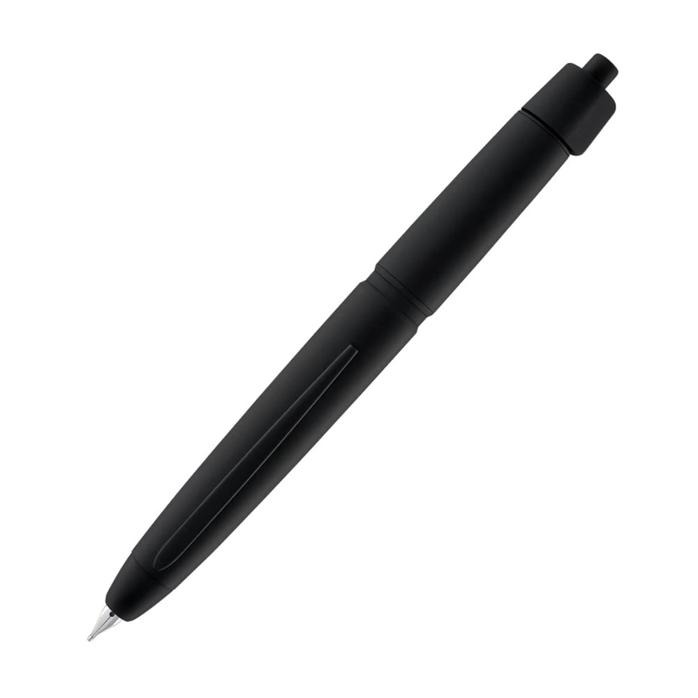 Pilot Capless LS Black Matte with Black Matte Rhodium Trim Fountain Pen – 18Kt Gold Rhodium-Plated Fine Nib