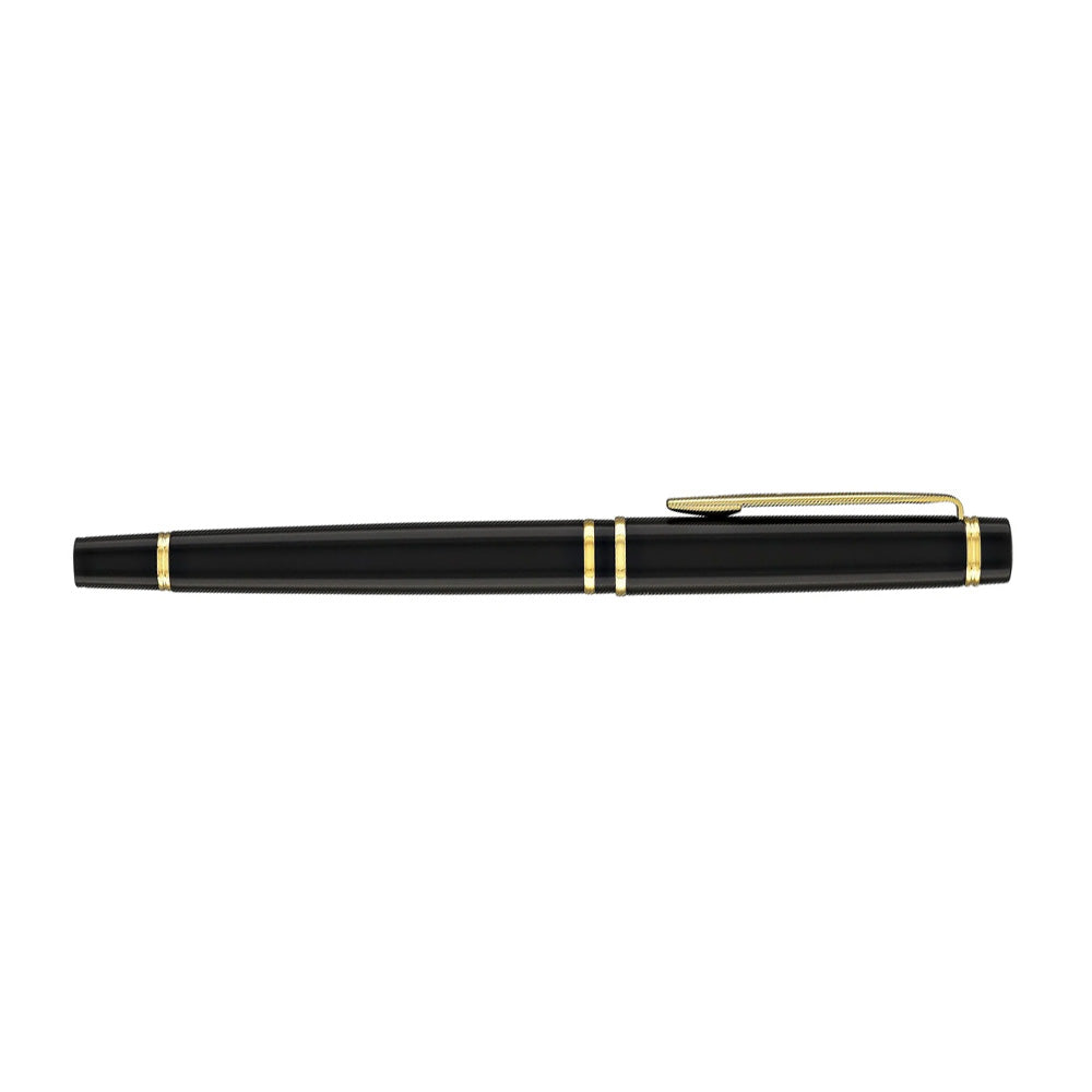 Pilot Grance Black Lacquer with Gold Trim Fountain Pen - 14Kt Gold Fine Nib